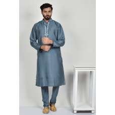 Grey Ethnic Punjabi Mens Kurta Pajama