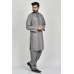 Grey Indian Mens Kurta Shalwar Suit