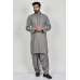 Grey Indian Mens Kurta Shalwar Suit