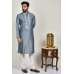 Grey Brocade Style Men Kurta Pajama