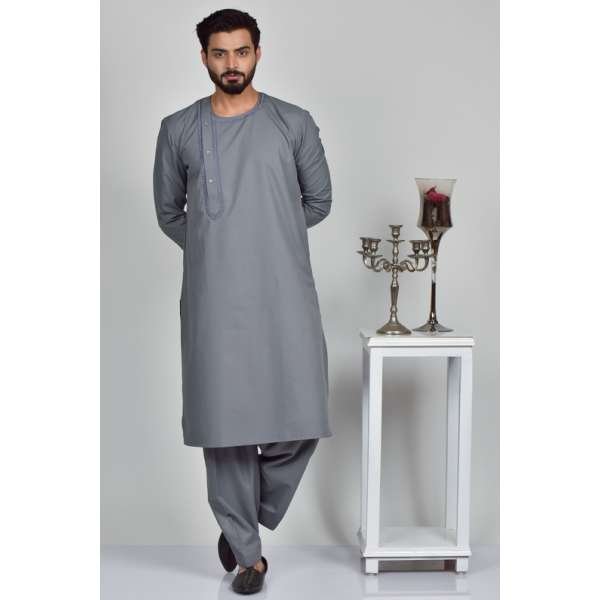 Grey Kurta Trouser Readymade Menswear Suit