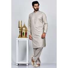 Stone Grey Kurta Shalwar Mens Eid Suit