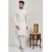 White Pakistani Mens Chicken Kurta Pajama 
