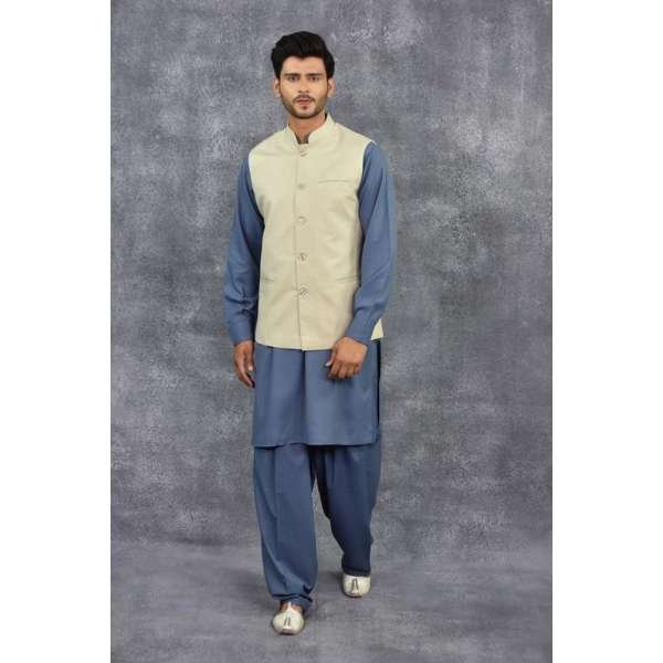 Tailored Fit Cream Waistcoat