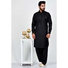 Black Indian Mens Kurta Shalwar Set Black Indian Mens Kurta Shalwar Set