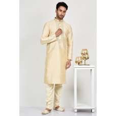 Light Gold Traditional Mens Kurta Pajama