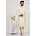 Cream Embroidered Kurta Pajama Indian Mens Ethnic Wear