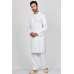 White Embroidered Kurta Pakistani Mens Festive Suit