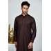 Dark Brown Mens Eid Kurta Shalwar