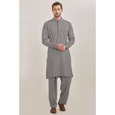 GREY READY MADE MENS PAKISTANI CASUAL SUIT