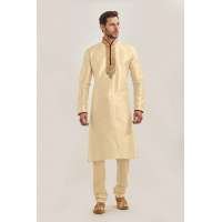 BEIGE PAKISTANI WEDDING READY MADE MENSWEAR DRESS