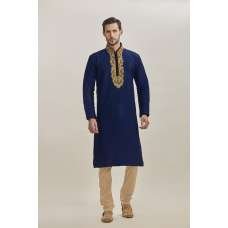 NAVY BLUE POLYESTER EMBROIDERED INDIAN READY MADE KURTA AND PAJAMA NAVY BLUE POLYESTER EMBROIDERED INDIAN READY MADE KURTA AND PAJAMA