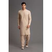 BEIGE CREAM MEN SHALWAR KAMEEZ READYMADE SUIT