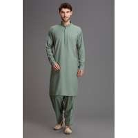 OLIVE GREEN MENS KURTA SALWAR SUIT