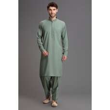 OLIVE GREEN MENS KURTA SALWAR SUIT