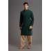 GREEN AND BEIGE MEN'S EID KURTA SHALWAR KAMEEZ