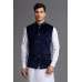 BLUE MEN'S PARTY WEAR WAISTCOAT