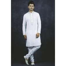 White Punjabi Kurta Indian Mens Suit