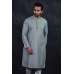Grey Embroidered Kurta Pajama Men's Eid Suit