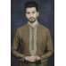 Brown Ethnic Men's Kurta Pajama Indian Readymade Menswear Suit