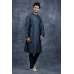 Grey Black Kurta Pajama Indian Mens Festive Attire Grey Black Kurta Pajama Indian Mens Festive Attire