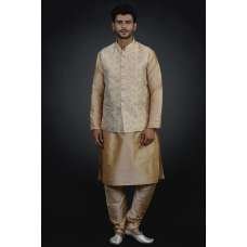 Cream Indian Waistcoat With Kurta Pajama Ready to Wear Men's Suit Cream Indian Waistcoat With Kurta Pajama Ready to Wear Men's Suit