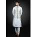 White Waistcoat Indian Suit Men's Readymade Kurta Pajama Set
