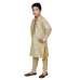 GOLD BEIGE EMBROIDERED KURTA AND PYJAMA BOYS WEAR READY MADE SUIT