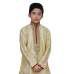 GOLD BEIGE EMBROIDERED KURTA AND PYJAMA BOYS WEAR READY MADE SUIT