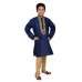 NAVY BLUE GOLD KURTA SET AND PYJAMA READY MADE BOYS SUIT