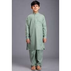 OLIVE GREEN BANGALI YOUNG BOYS SHALWAR KAMEEZ SUIT