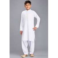 WHITE PAKISTANI DESIGNER BOYS WEAR SHALWAR KAMEEZ