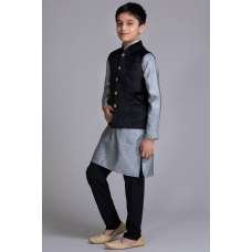 GREY AND BLUE CHILDREN WAISTCOAT SUIT GREY AND BLUE CHILDREN WAISTCOAT SUIT