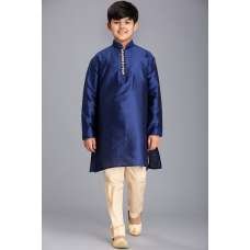 NAVY BLUE PAKISTANI BOYS KURTA SHALWAR FOR EID