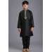 BLACK PAKISTANI DESIGNER BOYS KURTA SHALWAR 