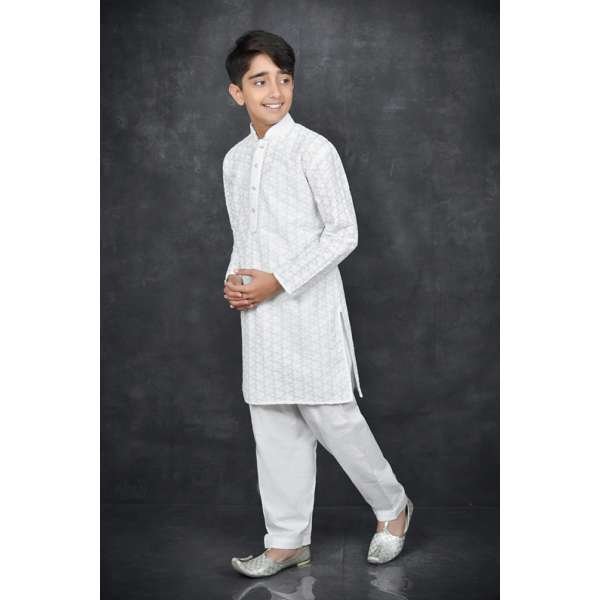 White Boys Eid Readymade Salwar Kameez