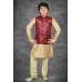 Maroon Ethnic Indian Kids Wear Waistcoat