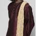 WINE SILK INDIAN FESTIVE WEAR KURTA PYJAMA