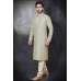 Grey Green Embroidered Men's Readymade Kurta Pajama