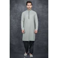 GREY & BLACK PUNJABI MEN'S READYMADE KURTA SALWAR
