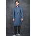 MOSAIC BLUE & BLACK INDIAN MEN'S SALWAR KURTA