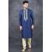 CLASSIC BLUE INDIAN MEN'S FESTIVE KURTA PAJAMA SUIT