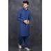 NAVY BLUE READY TO WEAR PAKISTANI MEN'S SHALWAR KAMEEZ