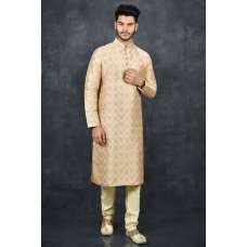 Coral Peach Jacquard Embroidered Ethnic Men’s Readymade Kurta Pajama Coral Peach Jacquard Embroidered Ethnic Men’s Readymade Kurta Pajama