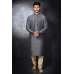 GREY & BEIGE BROCADE STYLISH INDIAN WEDDING KURTA PYJAMA GREY & BEIGE BROCADE STYLISH INDIAN WEDDING KURTA PYJAMA
