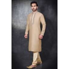Gold Embroidered Kurta Pajama Men's Readymade Suit