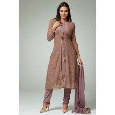 DEEP MAUVE INDIAN WEDDING JACKET STYLE READYMADE DRESS DEEP MAUVE INDIAN WEDDING JACKET STYLE READYMADE DRESS