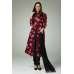 MAROON BLACK FLORAL PRINTED SUMMER STYLISH SALWAR SUIT