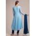 CLASSIC BLUE FLARED READYMADE SALWAR SUIT