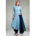 CLASSIC BLUE FLARED READYMADE SALWAR SUIT